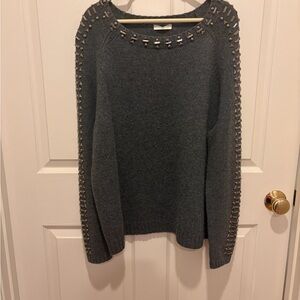 Gray Stud Wool Sweater Day Birger Et Mikkelsen